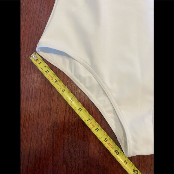 Zimmerman Peggy Bow one shoulder swimsuit sz 4 ivory white - Picture 15 of 15